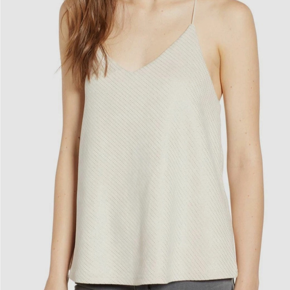 Bishop + Young Women's Ivory Micro Stud Faux Suede Camisole Top Size Small $284
